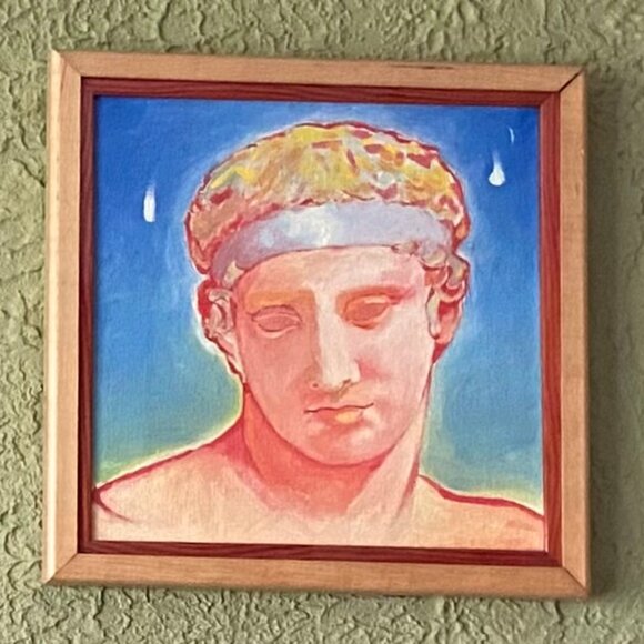 "Avatar" - Male - 12"x12" Signed Original Painting by MARK MUTCHNIK 1987 - Picture 4 of 10